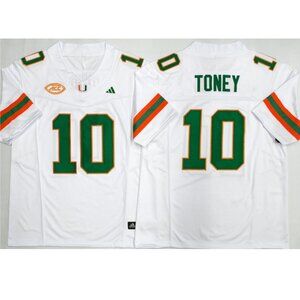 Adult Mens Malachi Toney 10 White Vapor Stitched Jersey